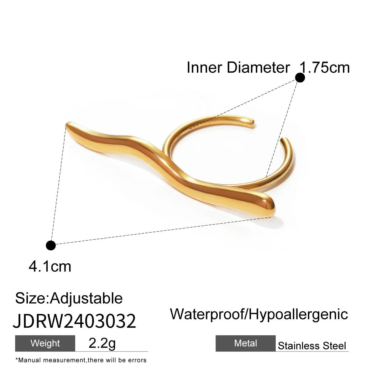 Uworld Fashion Geometric Open Ring Stacked Irregular Ring Women's Accessories Party Festival Accessories